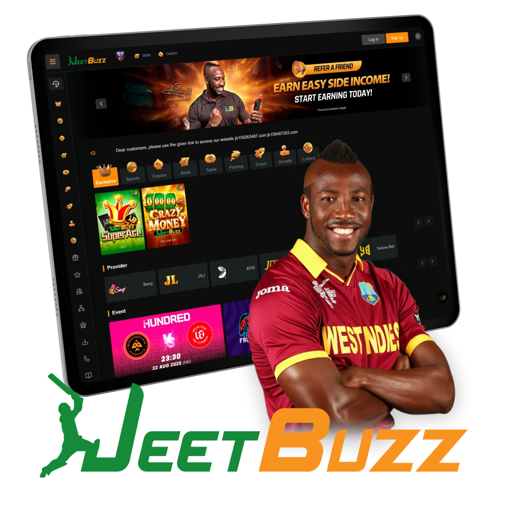 Sports betting and online casino games at JeetBuzz Bangladesh.